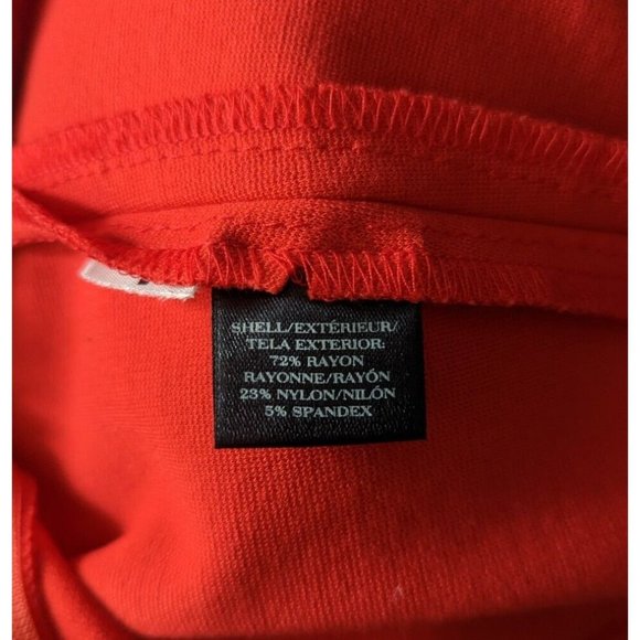 Ann Taylor Pencil Skirt Red Straight Skirt Knee Length Hidden Side Zip Slinky 4P - Picture 6 of 6